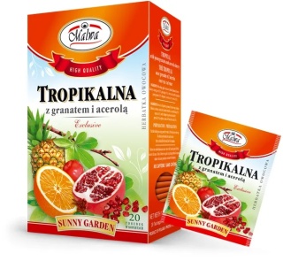 HERBATA TROPIKALNA Z GRANATEM I ACEROLĄ 20 sasz MALWA