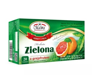 HERBATA ZIELONA Z GREJPFRUTEM FIX 20 sasz MALWA