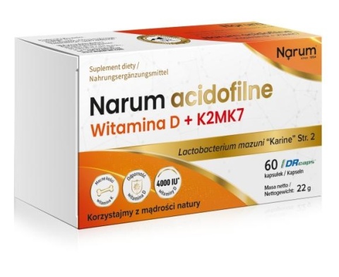 NARUM ACIDOFILNA WIT D3 4000 + K2 60 KAPS 300 MG