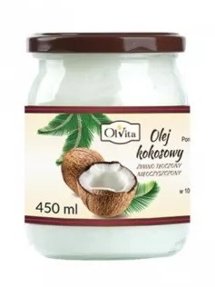 Olej Kokosowy Zimno Tłoczony 450ml Olvita