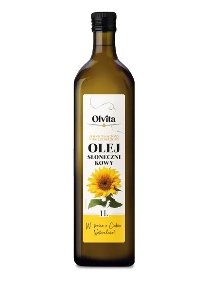 Olej Słonecznikowy Zimno Tłoczony 1000ml Olvita
