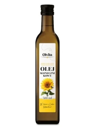 Olej Słonecznikowy Zimno Tłoczony 500ml Olvita