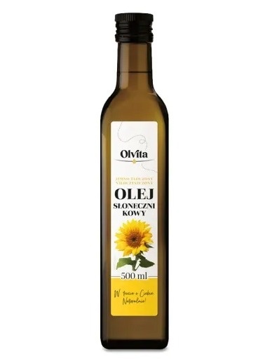 Olej Słonecznikowy Zimno Tłoczony 500ml Olvita