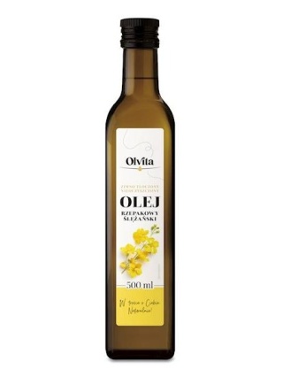 Olej Rzepakowy Ślężański Zimno Tłoczony 500ml Olvita