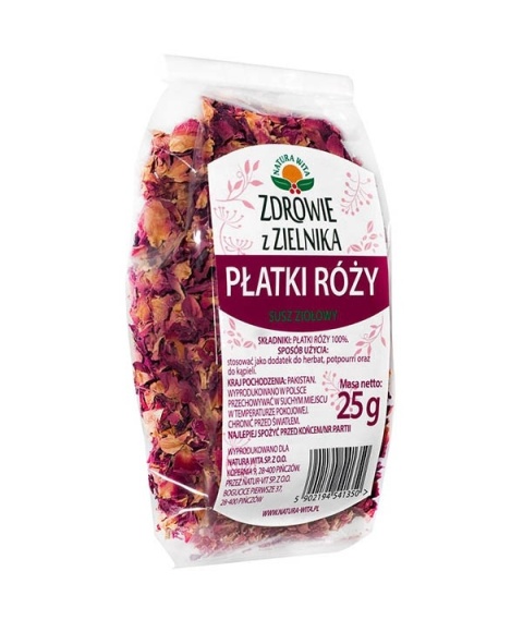 RÓŻA PŁATKI SUSZ NATURA WITA 25 g