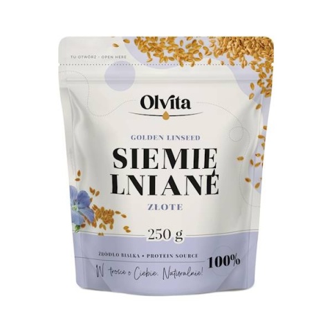 Siemię Lniane Złociste 250g Olvita