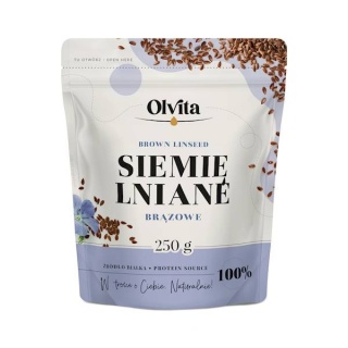Siemię Lniane Brązowe 250g Olvita