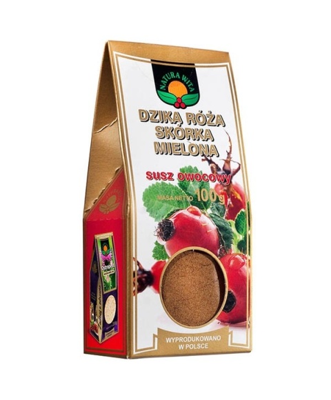 DZIKA RÓŻA SKÓRKA MIELONA SUSZ NATURA WITA 100 g
