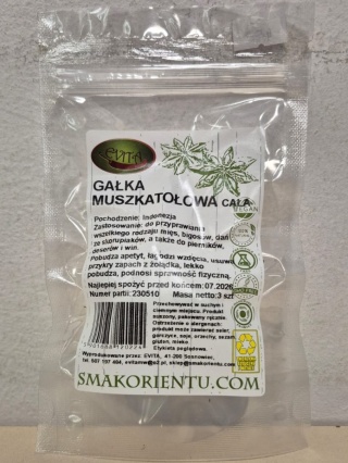 GAŁKA MUSZKATAŁOWA CAŁA 3SZT EVITA