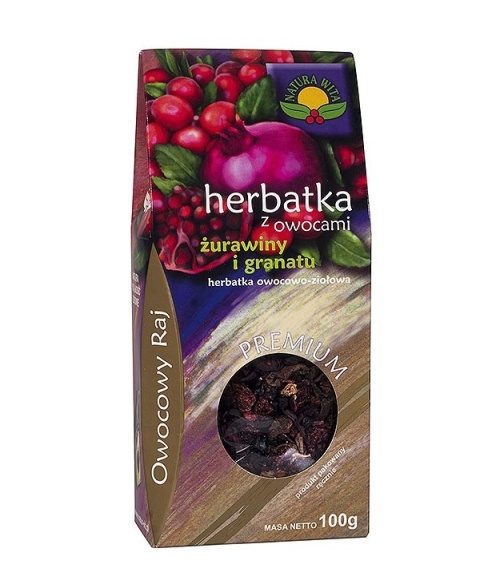 HERBATKA Z ŻURAWINY I GRANATU 100g NATURA WITA