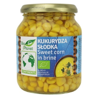 KUKURYDZA SŁODKA W ZALEWIE BIO 340 g (230 g) SŁOIK BIO PLANET