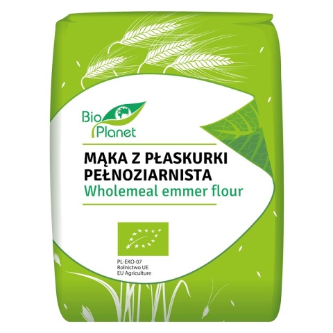 MĄKA Z PŁASKURKI PEŁNOZIARNISTA BIO 1 kg BIO PLANET