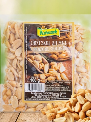 ORZESZKI ZIEMNE PRAŻONE 100g FISTASZEK