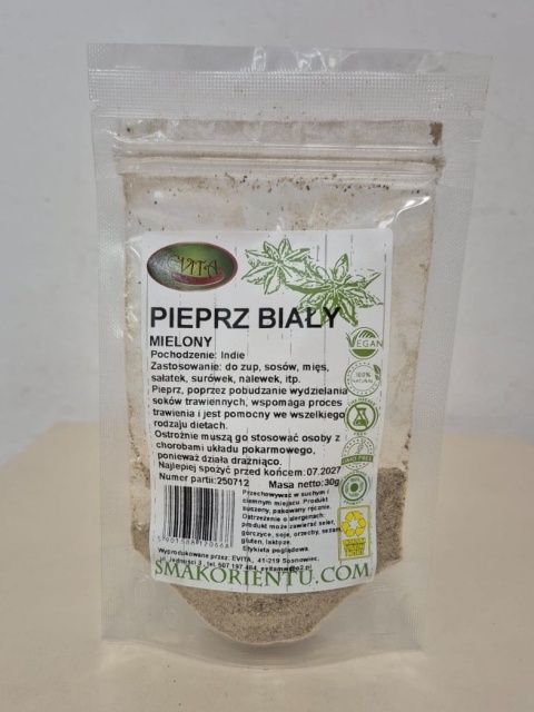 PIEPRZ BIAŁY MIELONY 30g EVITA