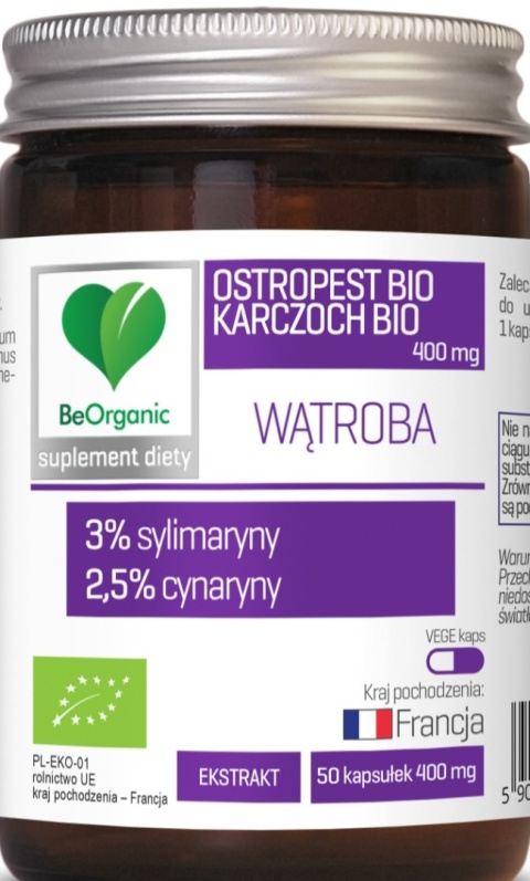BE ORGANIC WĄTROBA ORTOPEST+KARCZOCH 50kaps