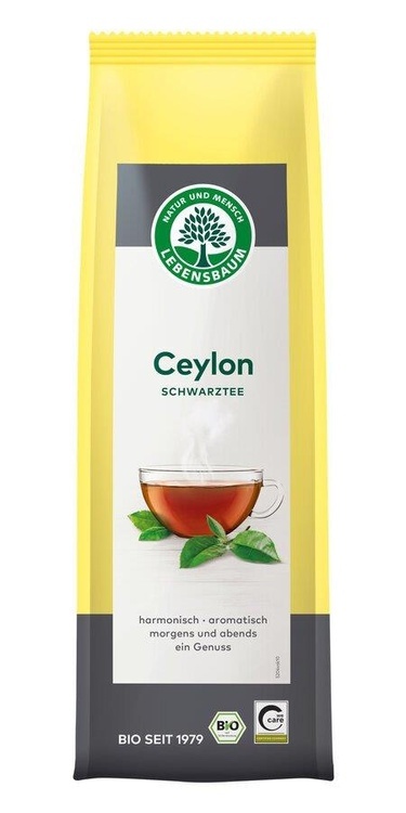 HERBATA CZARNA LIŚCIASTA CEJLOŃSKA BIO 75g LEBENSBAUM