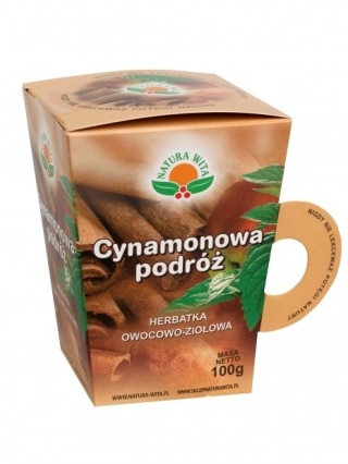HERBATA OWOCOWO ZIOŁOWA CYNAMONOWA PODRÓŻ 100 g KUBEK NATURA WITA