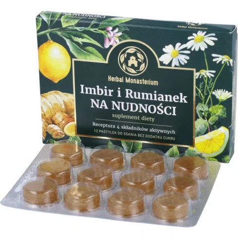 IMBIR I RUMIANEK NA NUDNOŚCI 12past HERBAL MONASTERIUM