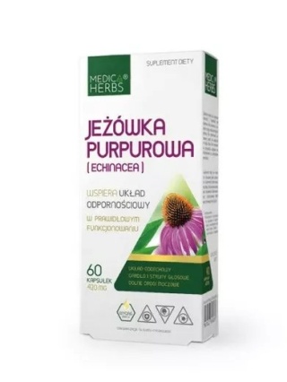 JEŻÓWKA PURPUROWA 420mg 60kaps MEDICA HERBS