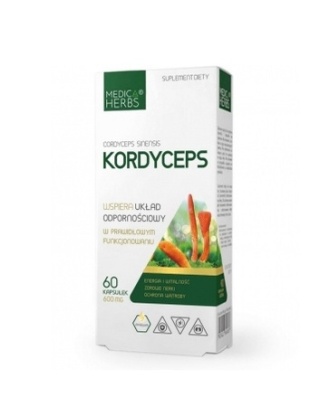 KORDYCEPS 600 mg 60 kaps MEDICA HERBS