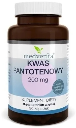 KWAS PANTOTENOWY 200 mg 90 kaps MEDVERITA