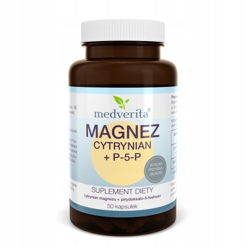 MAGNEZ CYTRYNIAN + P-5-P 50 kaps MEDVERITA
