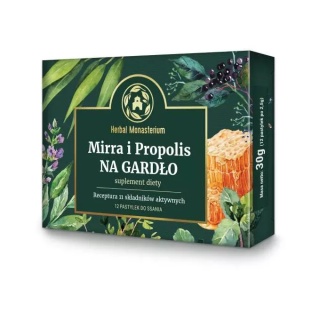 MIRRA I PROPOLIS NA GARDŁO PASTYLKI DO SSANIA HERBAL PHARMACEUTICALS
