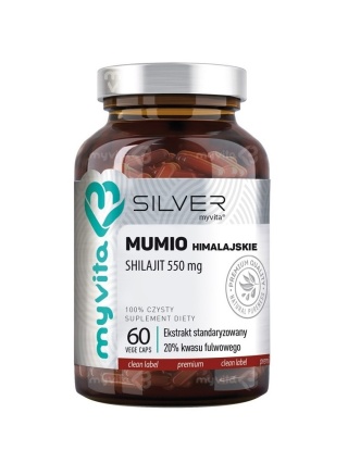 MUMIO HIMALAJSKIE SHILAJIT 550mg 60kaps SILVER MYVITA