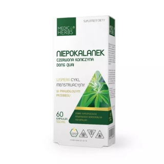 NIEPOKALANEK + CZERWONA KONICZYNA + DONG QUAI 550 mg 60 kaps MEDICA HERBS