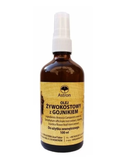 OLEJ ŻYWOKOSTOWY Z GOJNIKIEM 100 ml ASTRON