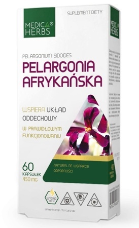 PELARGONIA AFRYKAŃSKA 450mg 60 Kps MEDICA HERBS
