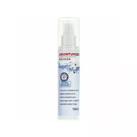 SREBRO KOLOIDALNE MGIEŁKA ARGENTUM 200 25 ppm SPRAY 150 ml AURA HERBALS