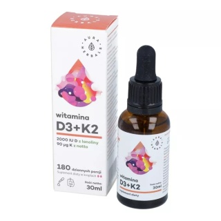 WITAMINA D3 2000+K2 30ml AURA HERBALS