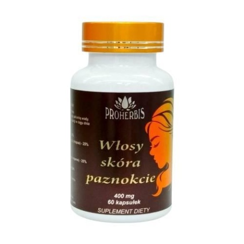 WŁOSY SKÓRA PAZNOKCIE 60 kaps PROHERBIS