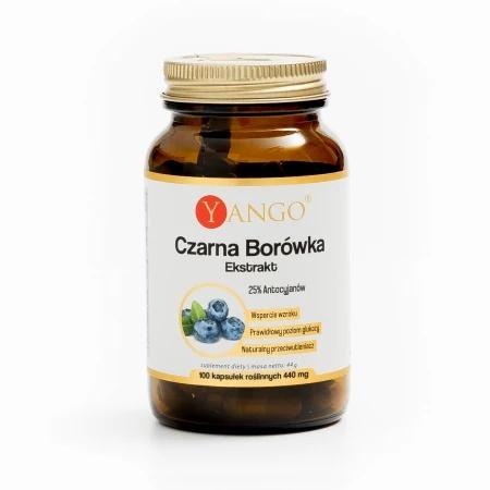 YANGO CZARNA BORÓWKA (JAGODA) EKSTRAKT 440 mg 100 kaps