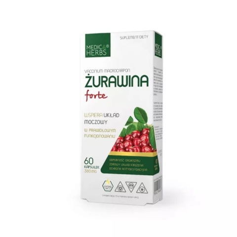 ŻURAWINA FORTE 380 mg 60kap MEDICA HERBS