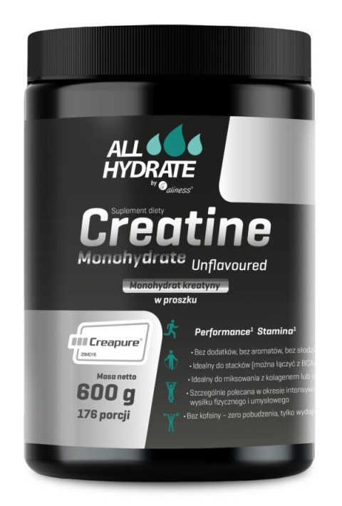 CREATINE 600g 176porcji ALLHYDRANTE ALINESS