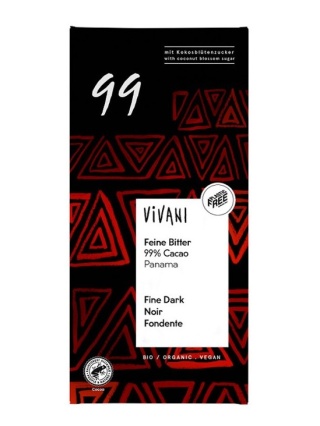 CZEKOLADA GORZKA 99% KAKAO BIO 80g VIVANI