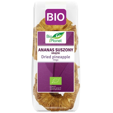 KRĄŻKI ANANASA SUSZONE100g BIO PLANET