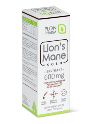 LIONS MANE SOLO ekstrakt 600 mg 100 ml PLON PHARM