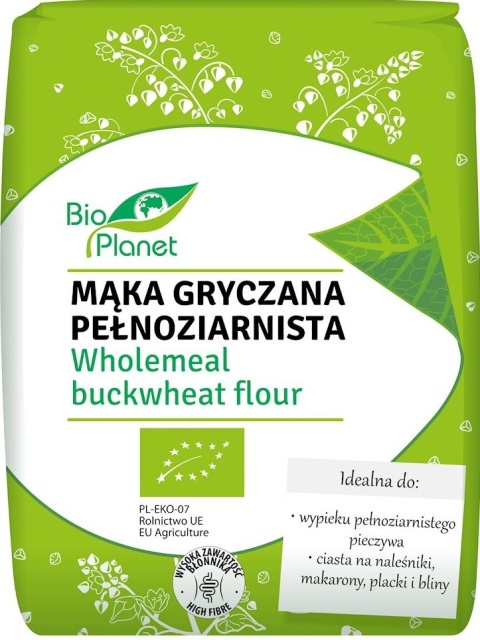MĄKA GRYCZANA PEŁNOZIARNISTA BIO 1 kg BIO PLANET