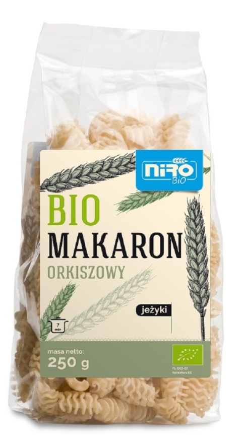 MAKARON ORKISZ JEŻYKI BIO 250g NIRO