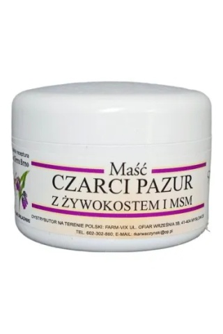 MAŚĆ CZARCI PAZUR Z ŻYWOKOSTEM I MSM 50ml FARM VIX