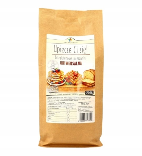 MIESZANKA UNIWERSALNA B/GLUTENOWA 1000g PIĘĆ PRZEMIAN
