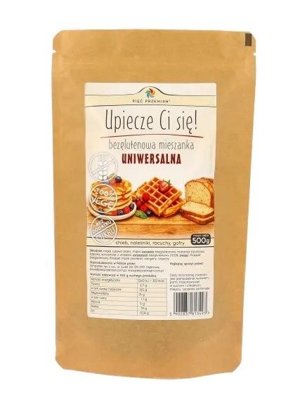 MIESZANKA UNIWERSALNA B/GLUTENOWA 500g PIĘĆ PRZEMIAN