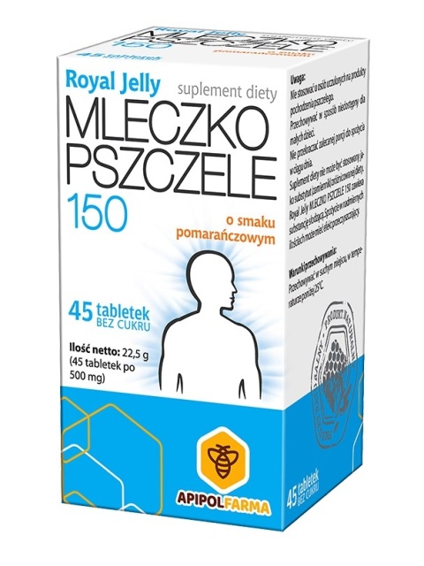 MLECZKO PSZCZ. ROYAL JELLY 150mg 45 tabl. APIPOL-FARM