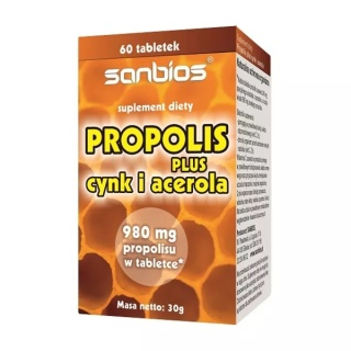 PROPOLIS PLUS CYNK I ACEROLA 60 tabl SANBIOS