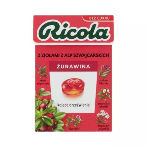 RICOLA ŻURAWINA CUKIERKI