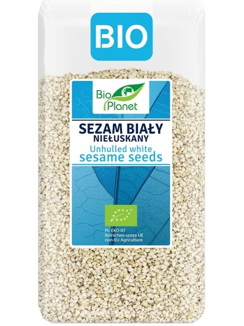 SEZAM BIAŁY NIEŁUSKANY BIO 400 g BIO PLANET