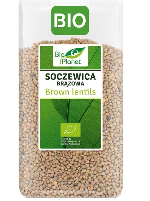 SOCZEWICA BRĄZOWA BIO 500g BIO PLANET